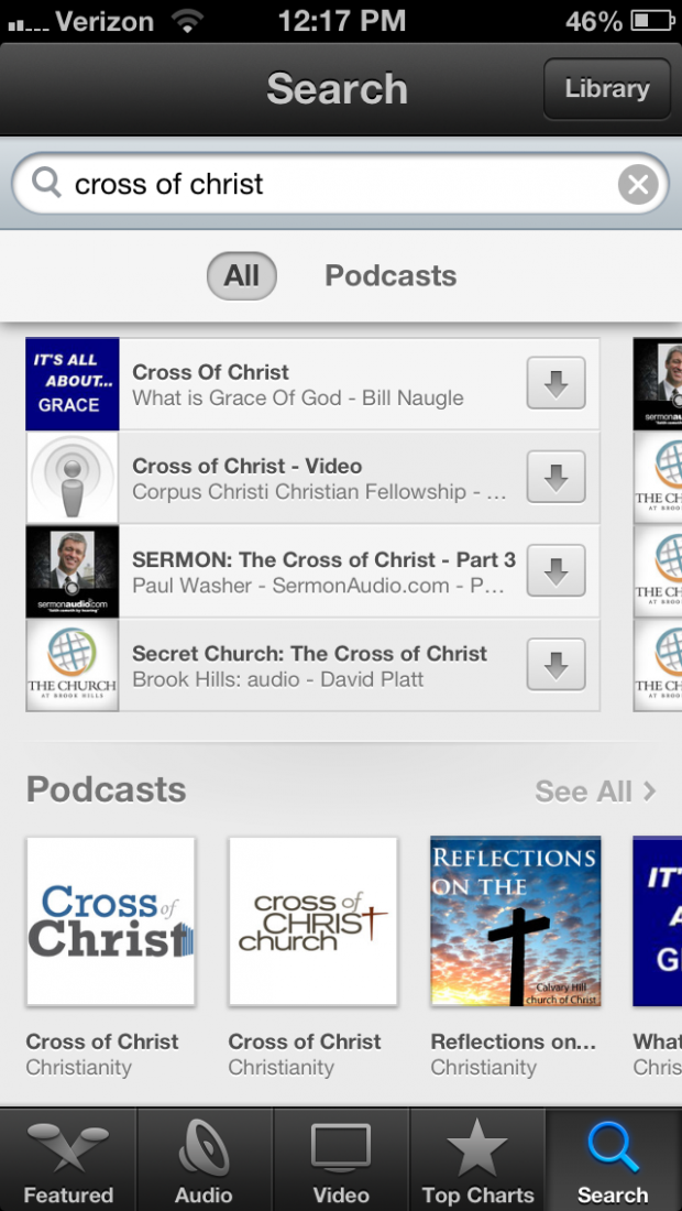 Cross of Christ Podcast in iTunes 3